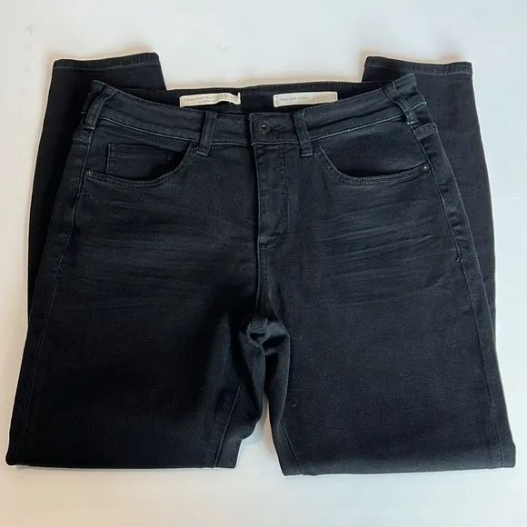 Pilcro - Anthropologie, high rise skinny, 31, black jeans