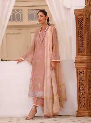 Pink Colored Chiffon Salwar Kameez Pakistani Eid Dress