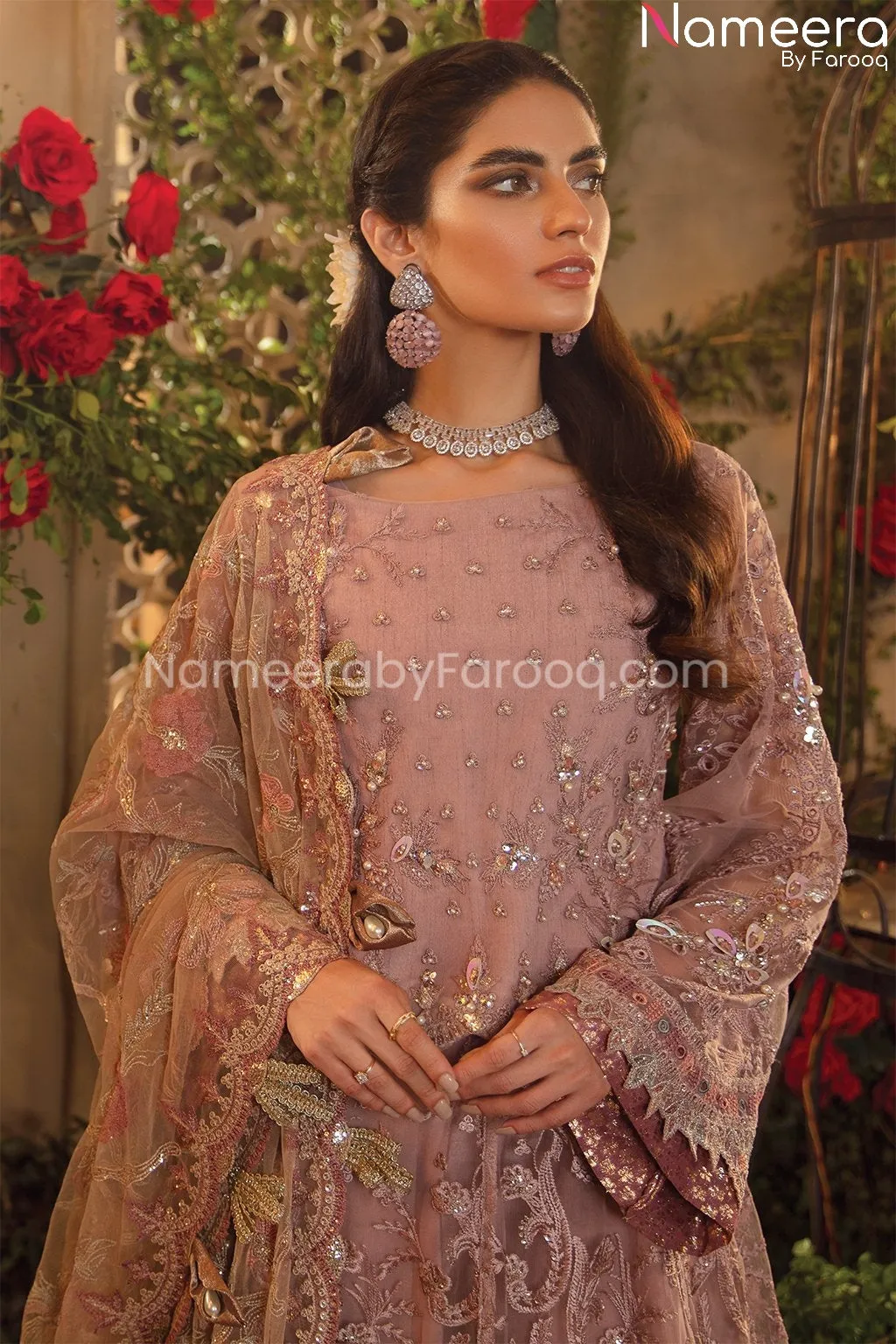 Pink Pakistani Dress Party Wear Designer 2021 #PF191