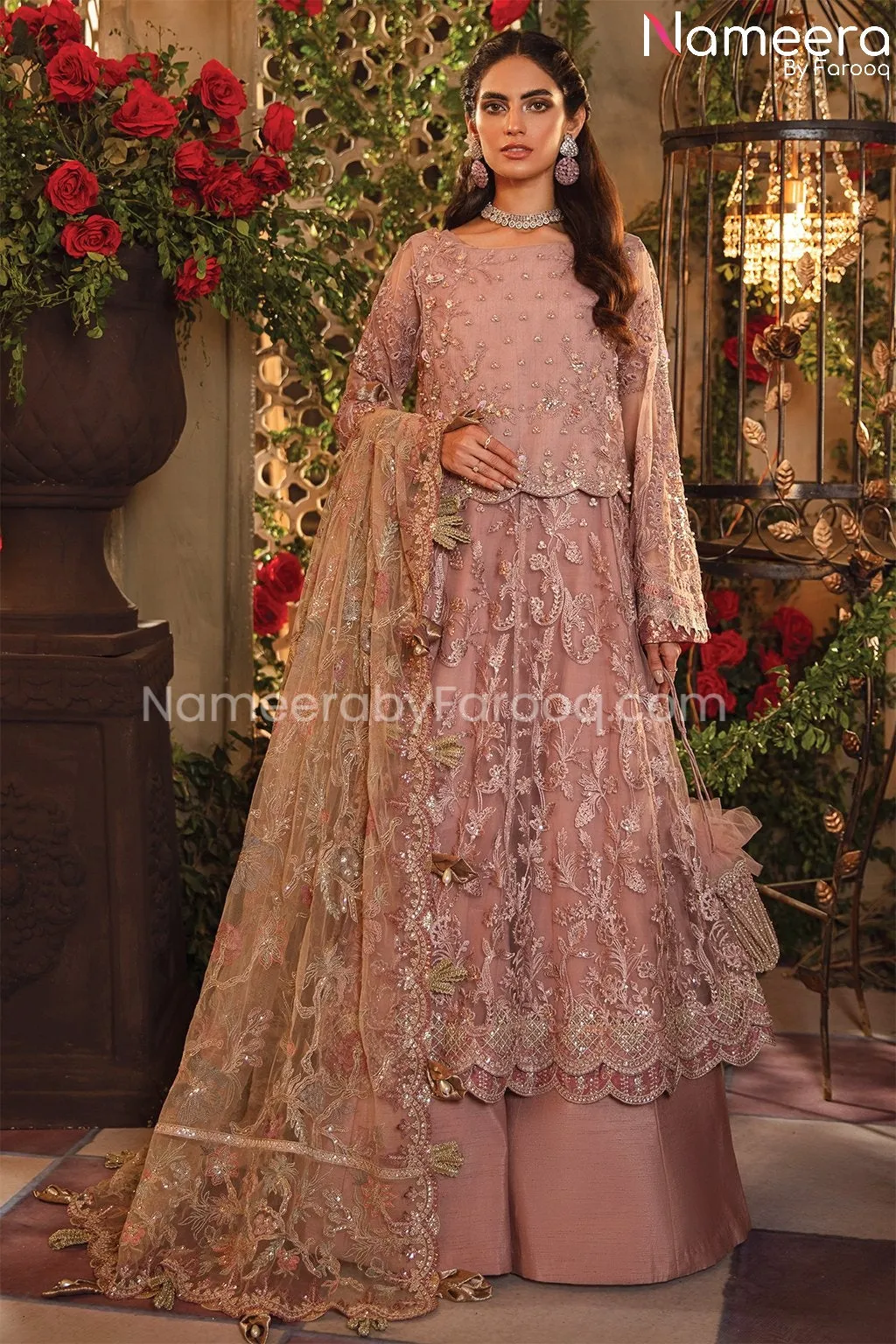Pink Pakistani Dress Party Wear Designer 2021 #PF191