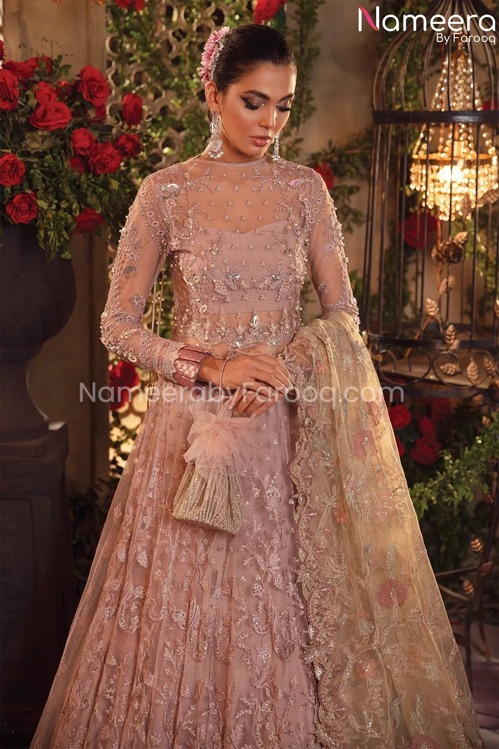 Pink Pakistani Dress Party Wear Designer 2021 #PF191
