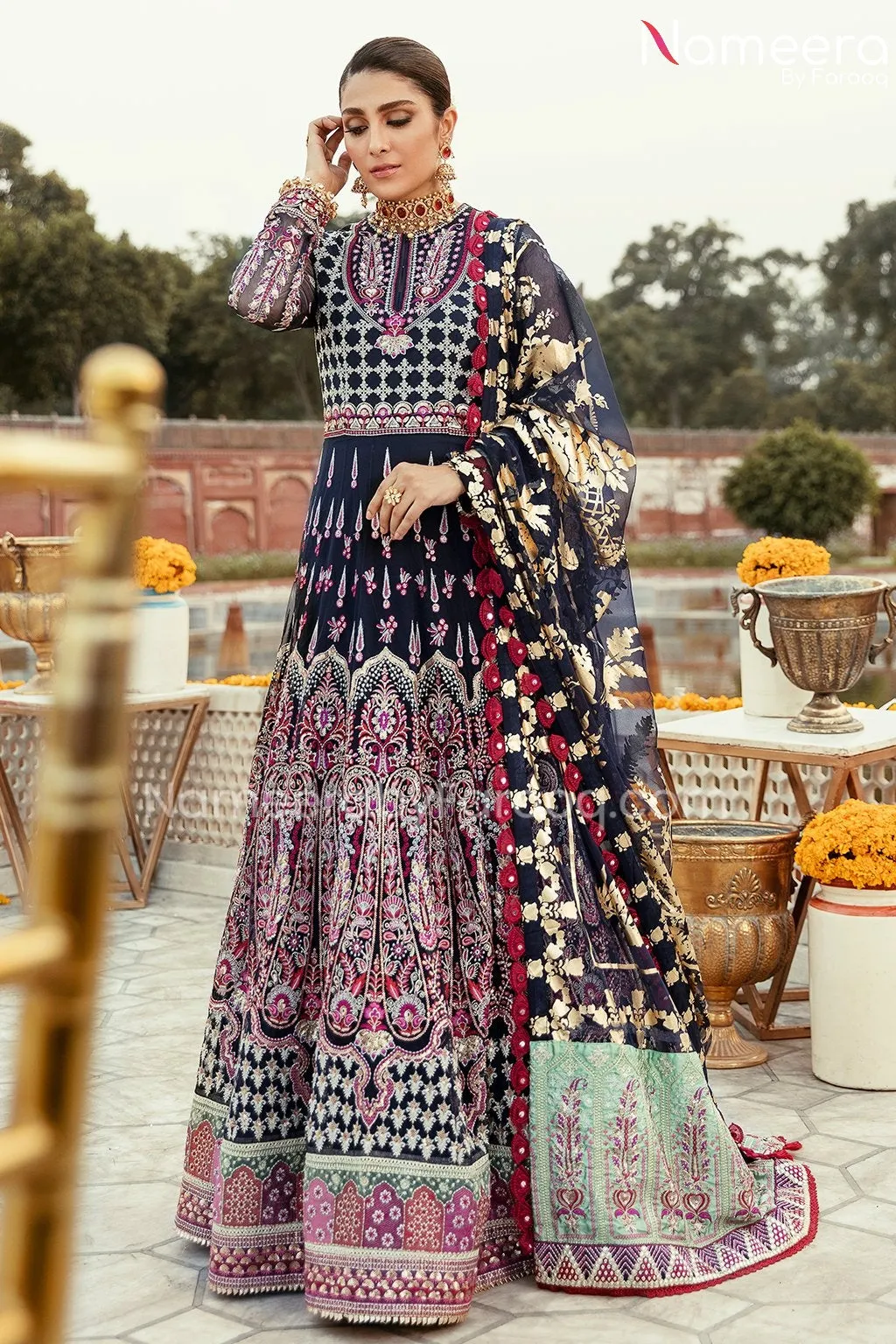 Pishwas Dress Pakistani in Black Shade 2021 #PF206