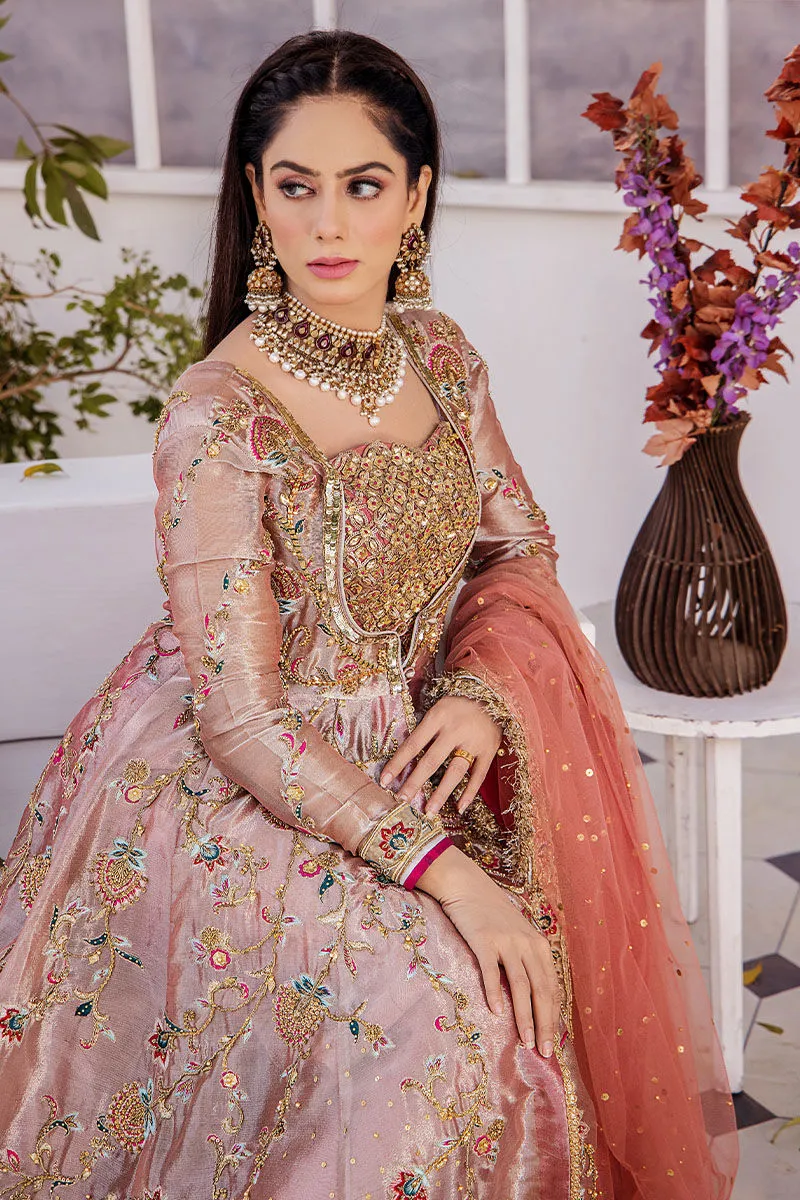 Pishwas Frock and Trouser Pink Pakistani Wedding Dress