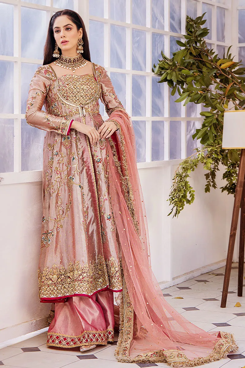 Pishwas Frock and Trouser Pink Pakistani Wedding Dress