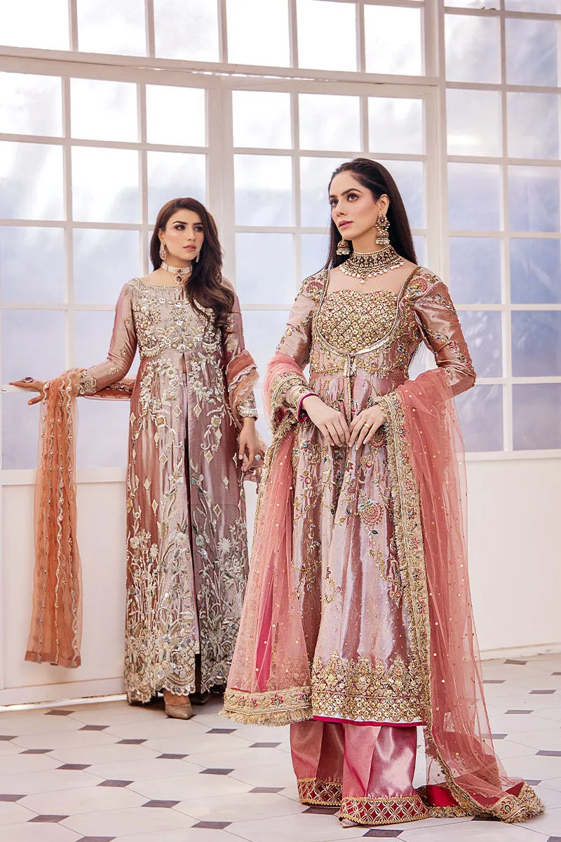 Pishwas Frock and Trouser Pink Pakistani Wedding Dress