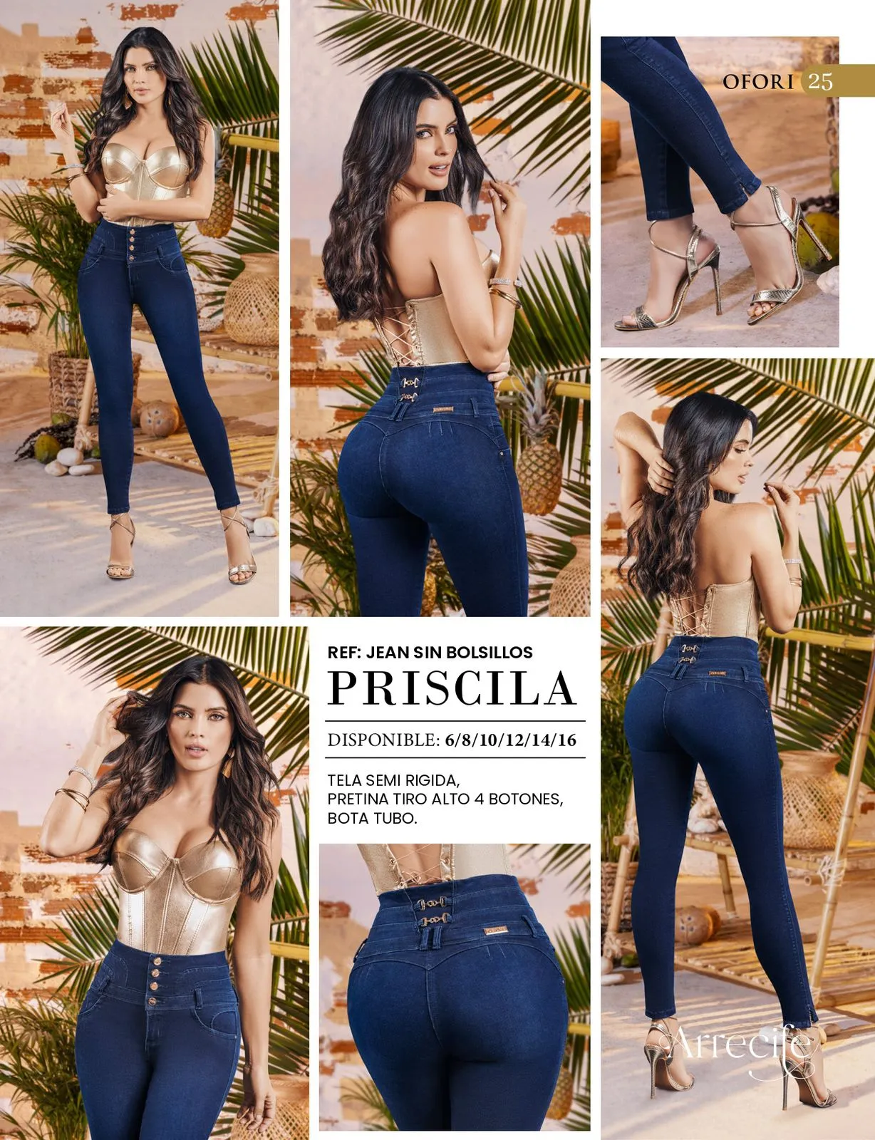 Priscila 100% Authentic Colombian Push Up Jeans