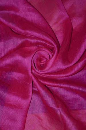 Pure Yarn Dyed Handloom Silk Linen Fabric