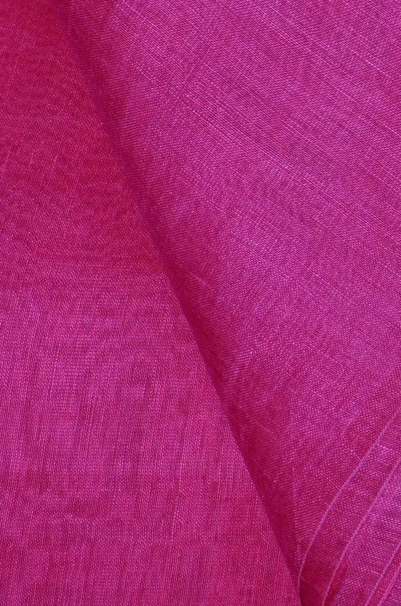 Pure Yarn Dyed Handloom Silk Linen Fabric