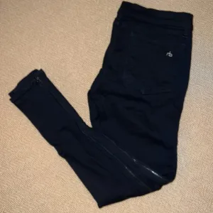 rag &amp; bone black jeans with side zippers
