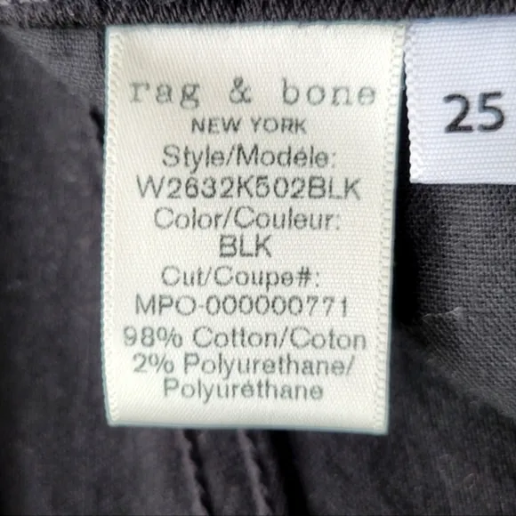 Rag &amp; bone Jeans Nina High Rise Skinny Zip Side