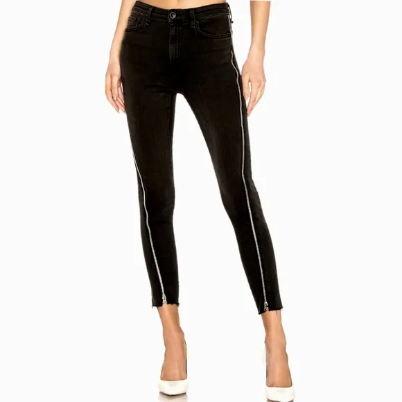 Rag &amp; bone Jeans Nina High Rise Skinny Zip Side