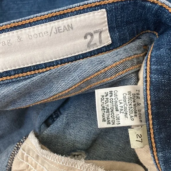 Rag &amp; Bone The Skinny in La Paz Distressed Jeans Size 27