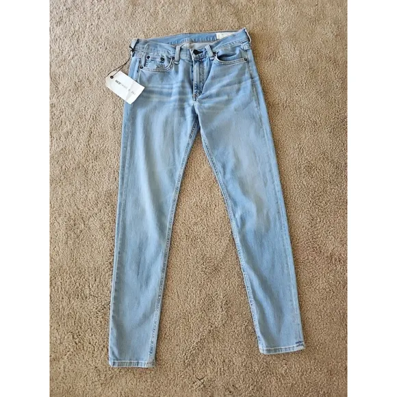 Rag &amp; Bone Women's Jeans Mid-Rise Ankle Skinny Size 27 Nelly Wash