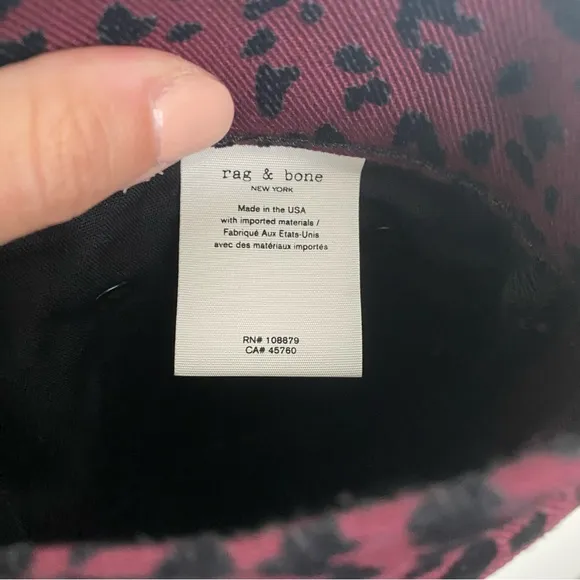 Rag &amp; Bone Burgundy Hana Cheetah Bootcut Jeans size 28