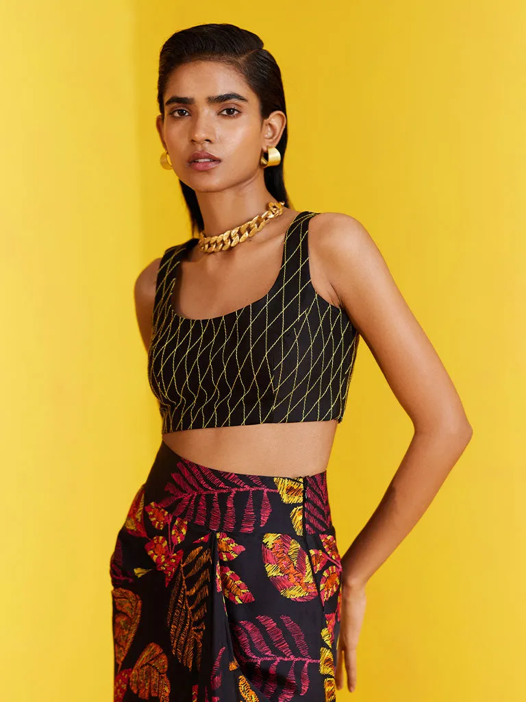 Rainforest Knot Skirt & Blouse Set