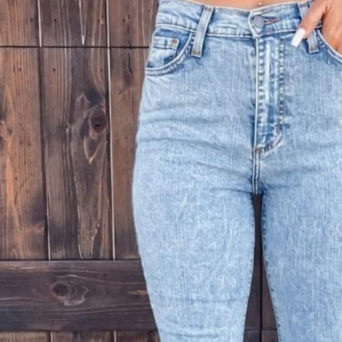 Raw Hem Bootcut Jeans