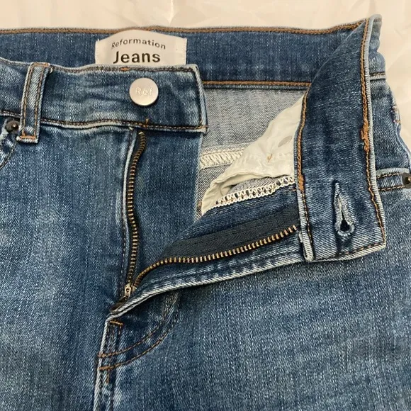 Reformation High Waist Skinny Jeans in Destin Wash Size 24