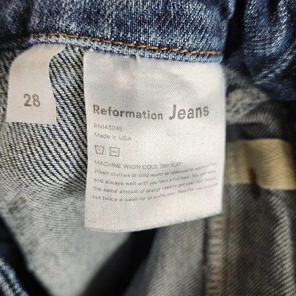 Reformation Jeans Kayo High And Skinny Jeans Newport Wash Women's Size 28