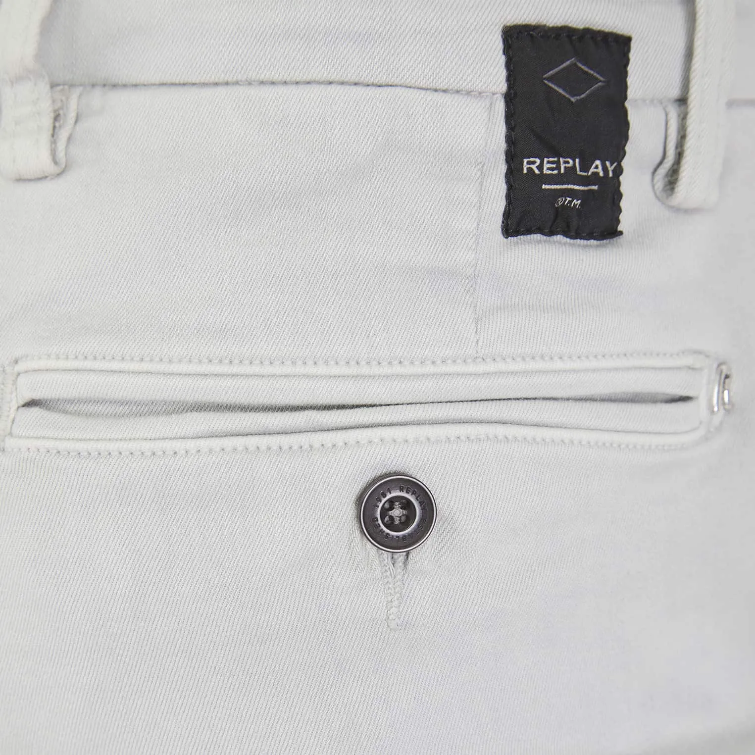 REPLAY HYPERFLEX ZEUMAR SLIM FIT CHINO TROUSERS