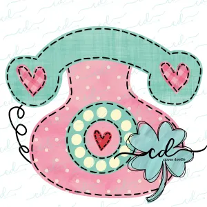{Retro Heart Phone} SUBLIMATION Tee