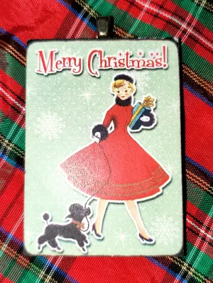 Retro Holiday Lady Ornaments