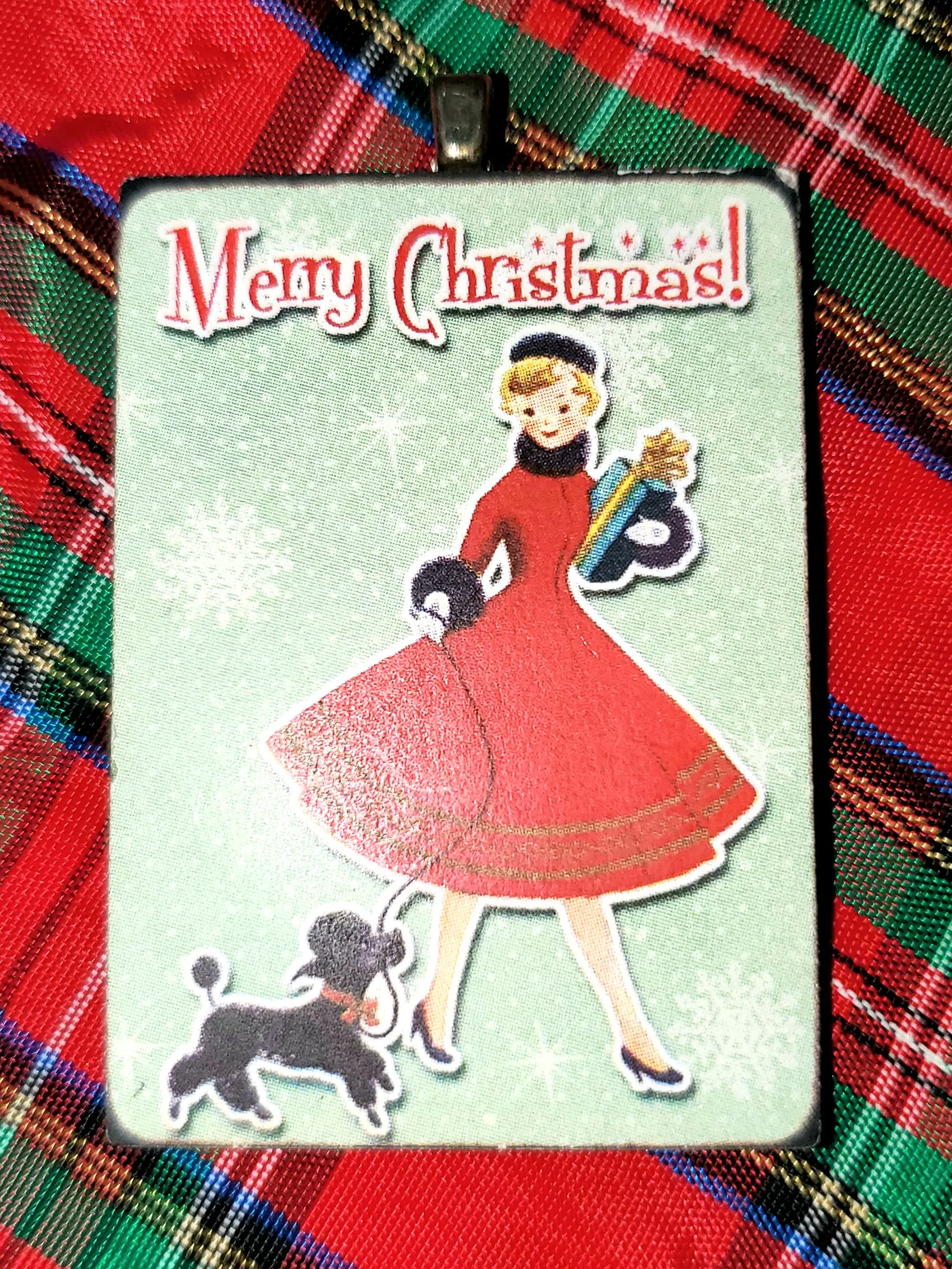 Retro Holiday Lady Ornaments