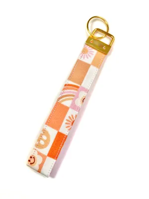 Retro Rainbow Key Fob