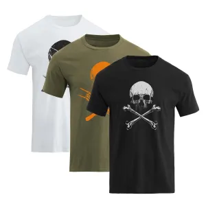 RETRO SKULL TEE -3 PACKS