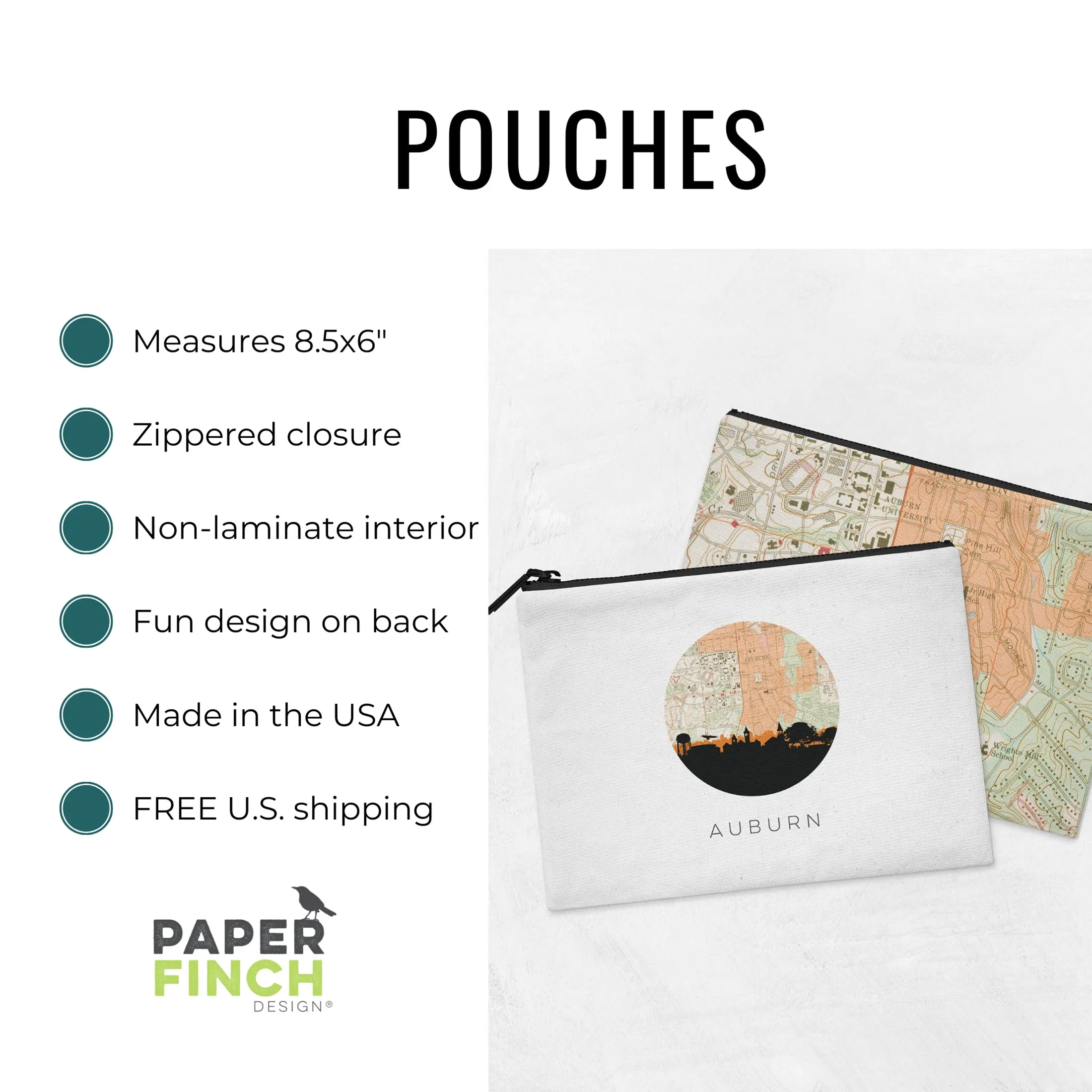 Retro Surfboard Trio Accessory Pouch | Good Vibrations Collection