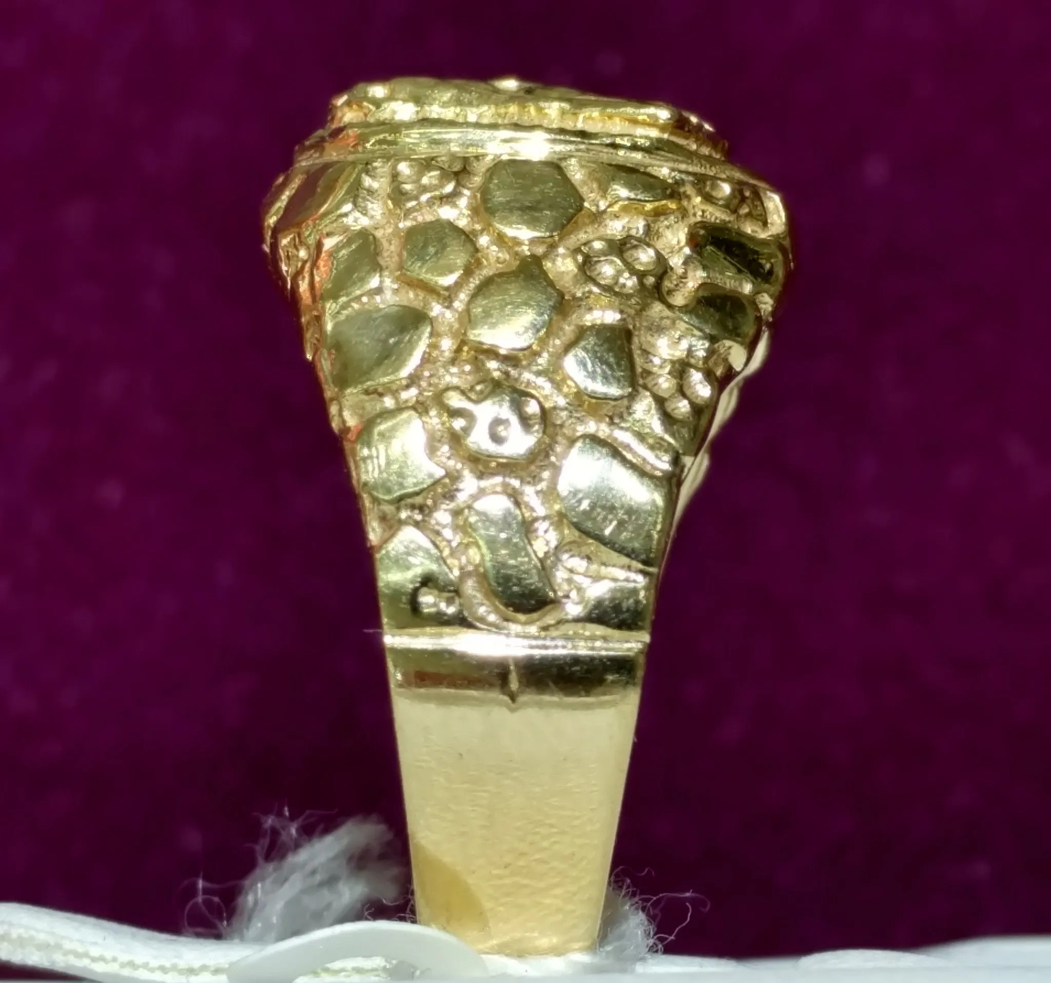 Saint Barbara Nugget Men's Ring (14K)