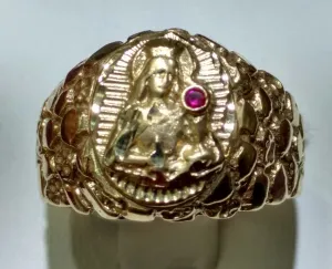 Saint Barbara Nugget Men's Ring (14K)
