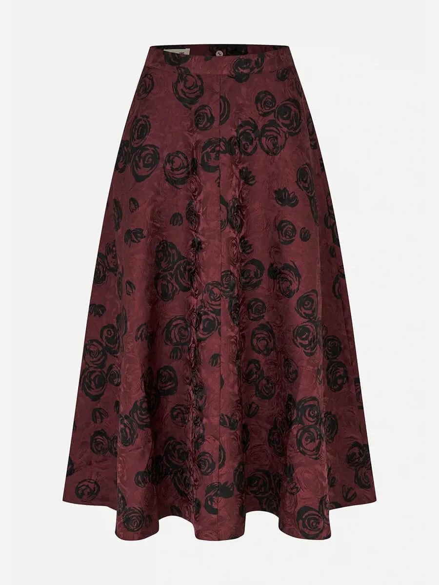 Saye Skirt - Bordeaux Rose