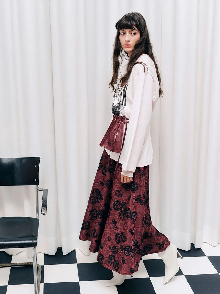 Saye Skirt - Bordeaux Rose