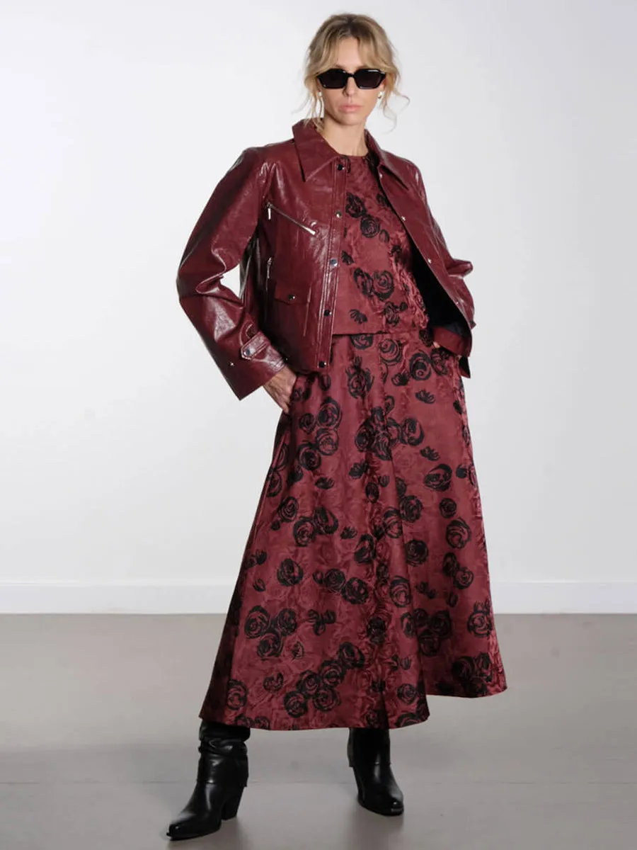 Saye Skirt - Bordeaux Rose