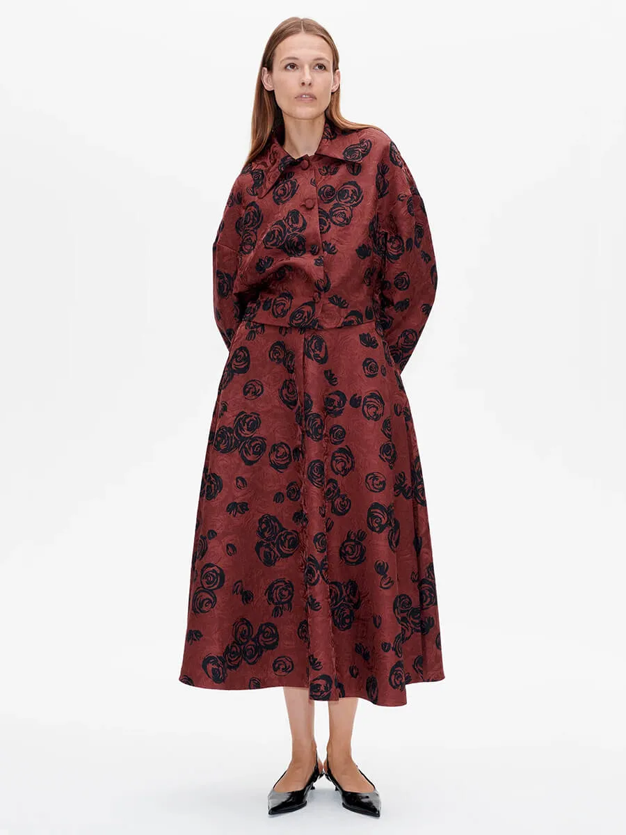 Saye Skirt - Bordeaux Rose