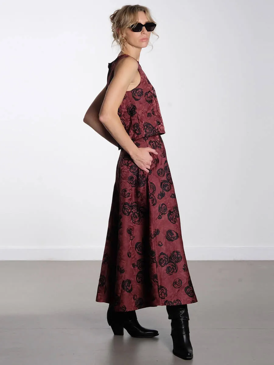 Saye Skirt - Bordeaux Rose