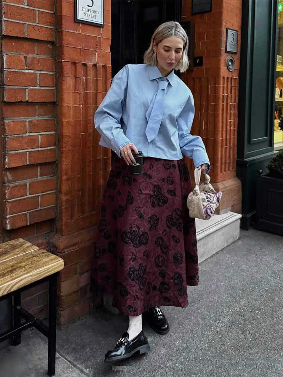 Saye Skirt - Bordeaux Rose