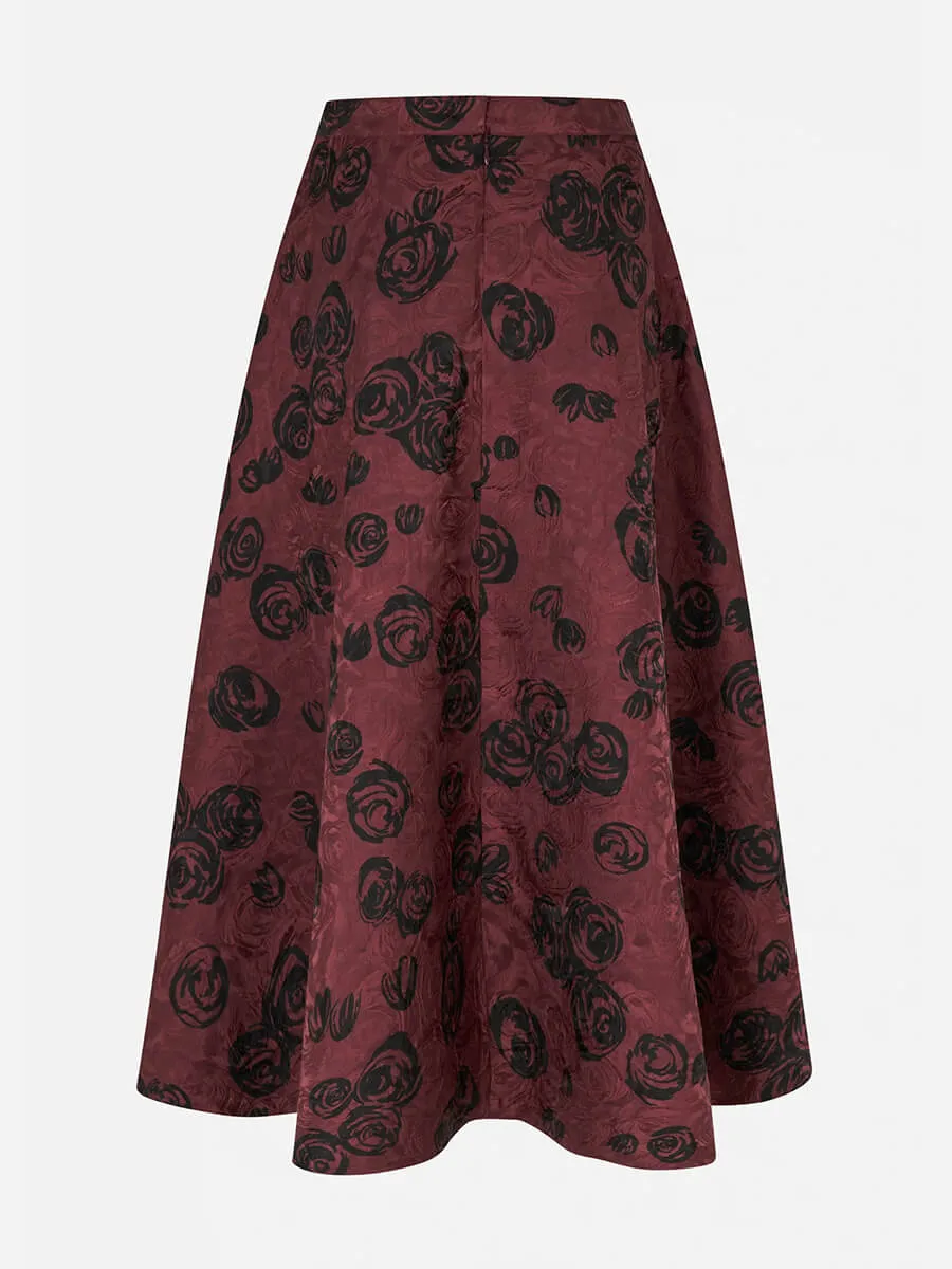 Saye Skirt - Bordeaux Rose