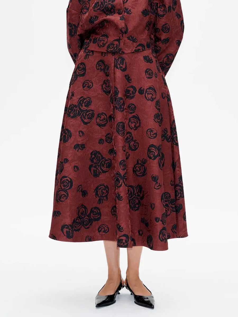 Saye Skirt - Bordeaux Rose
