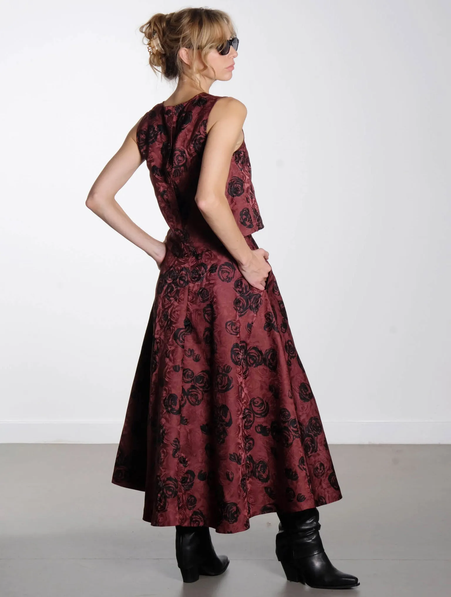 Saye Skirt - Bordeaux Rose