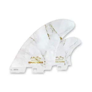 SHAPERS ASHER PACEY 5.55 TWIN FIN   STABILISERWHITE GOLD SHAPERS 2 TAB