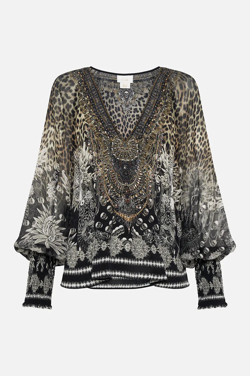 Shirred Cuff Blouse - Order of Disorder