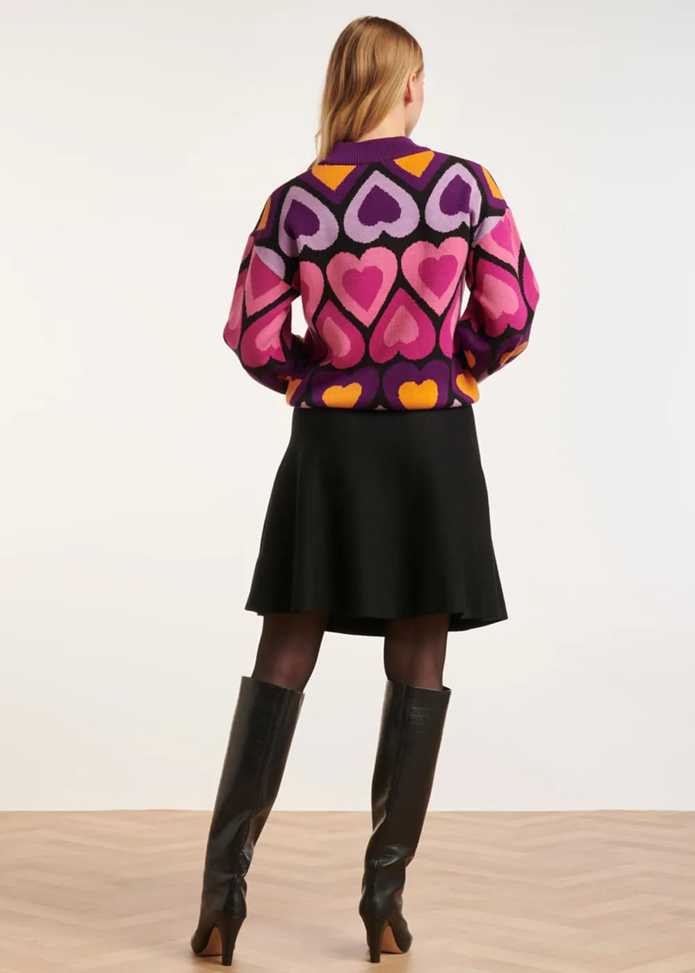 Smashed Lemon Funky Town 60's A-Line Skirt Black