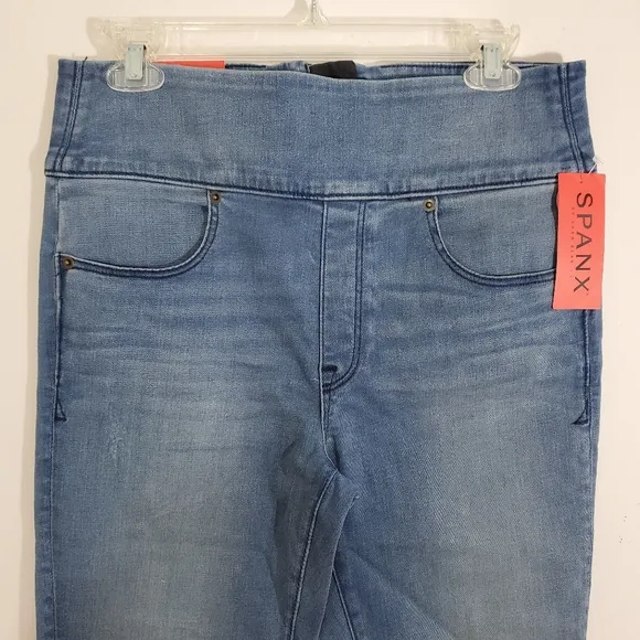 Spanx Jeans Signature Ankle Skinny Back Zip Denim Slimming Sexy NWT Size 29