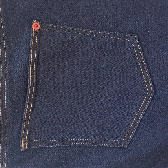 Spanx‎ Womens Classic 5-Pocket High-Rise Skinny Straight Dark Wash Jeans 32