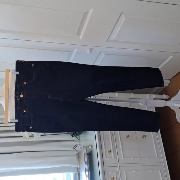 Spanx‎ Womens Classic 5-Pocket High-Rise Skinny Straight Dark Wash Jeans 32