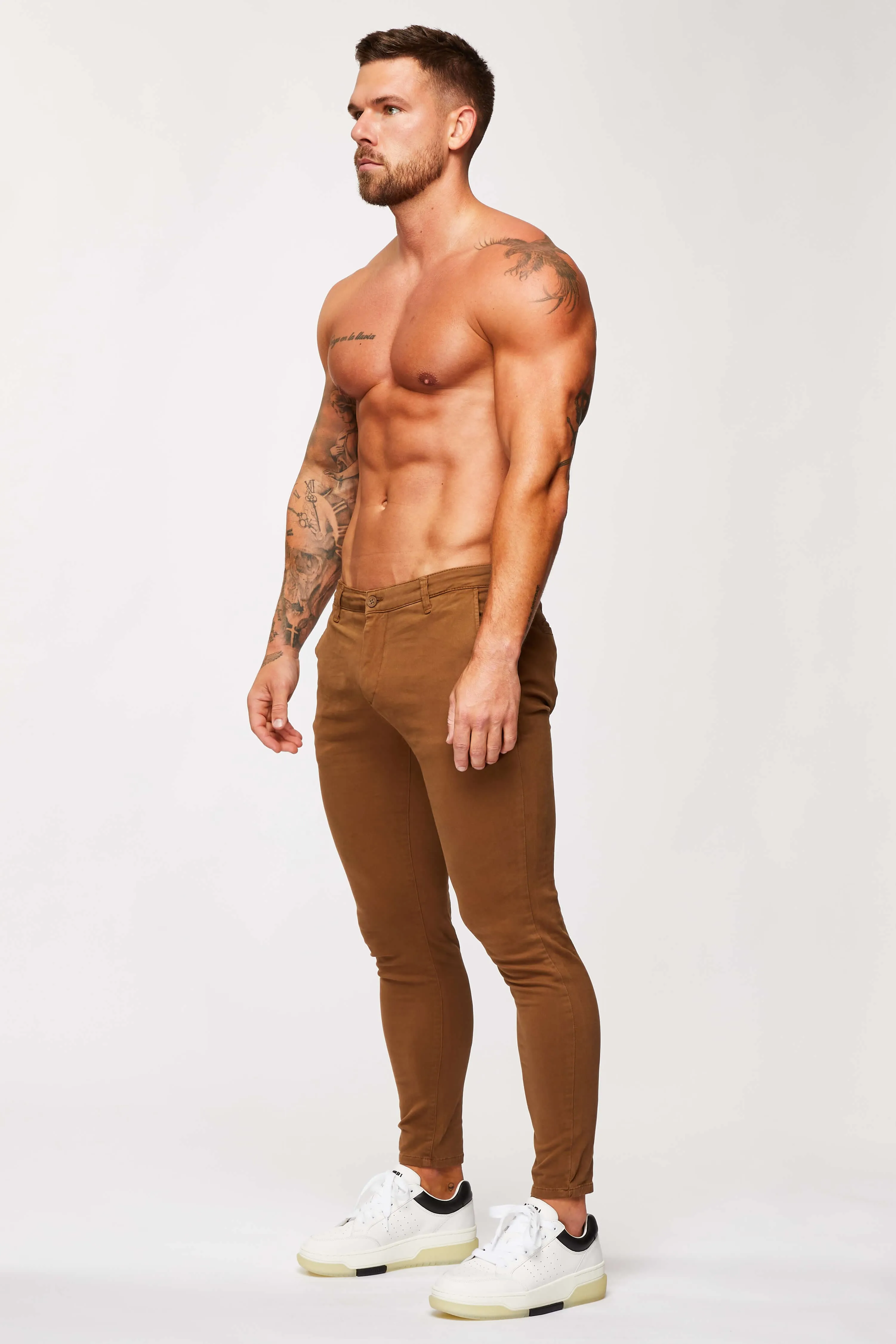 SPRAY-ON STRETCH CHINO - BROWN