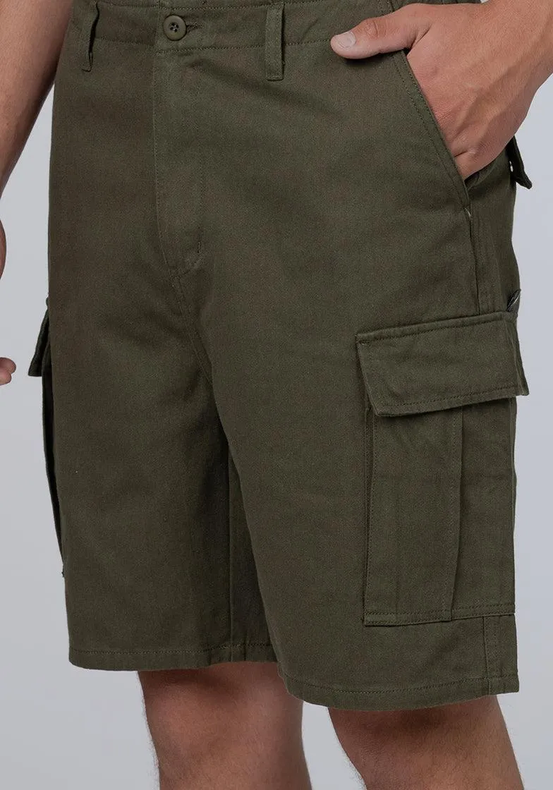 STUSSY SURPLUS CARGO SHORTS MILITARY