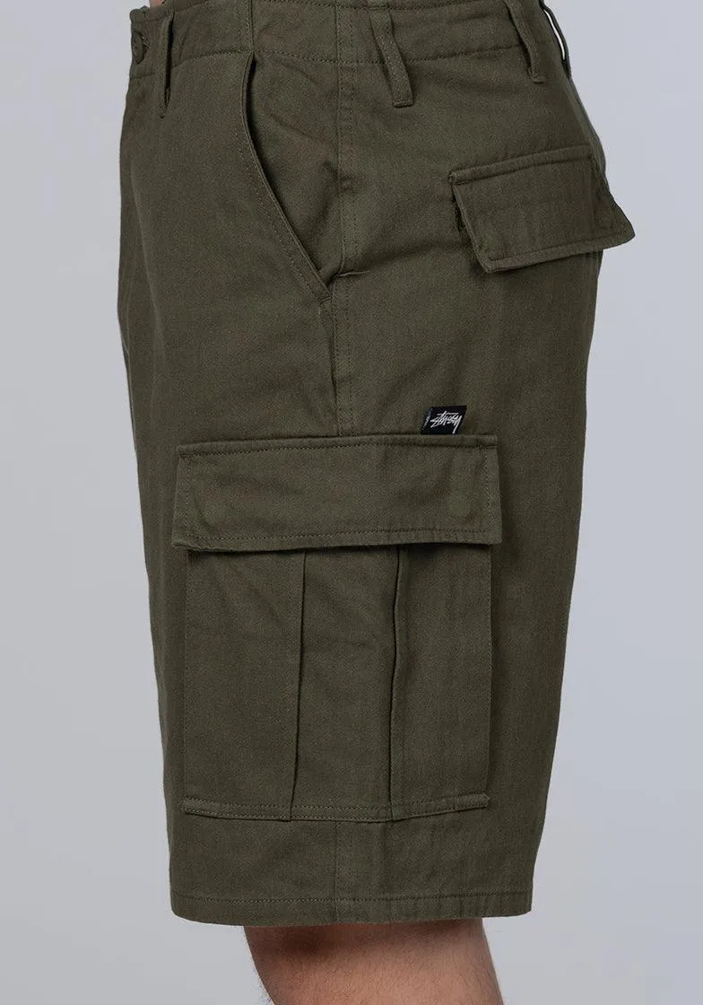 STUSSY SURPLUS CARGO SHORTS MILITARY