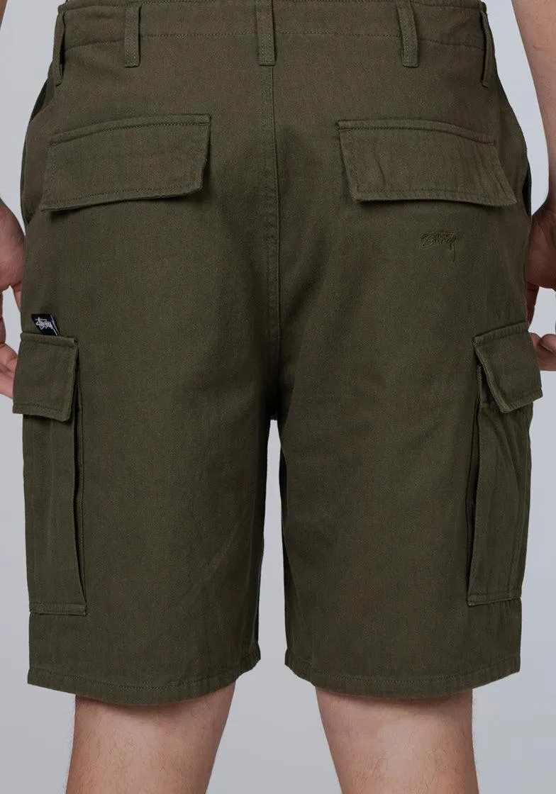 STUSSY SURPLUS CARGO SHORTS MILITARY